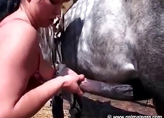 Threesome filthy zoophilia