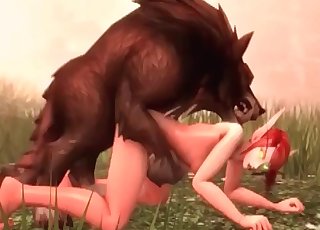 3D wolf fucking a luxurious coochie